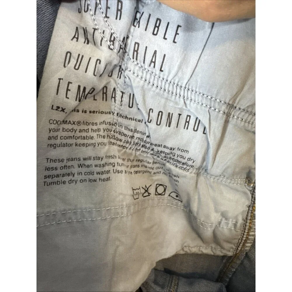 DUER Performance Denim Jeans Stretch Blue Wash 40x27 Hemmed‎
